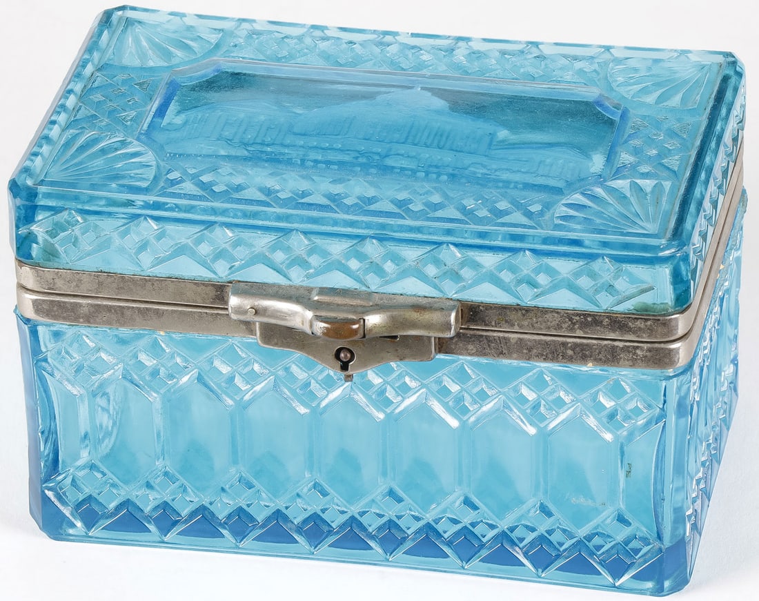 SCARCE RUSSIAN CUT GLASS CASKET, C. 1900 (1 of 4)