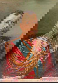 GOOD COLOR LITHOGRAPH TSAR NICHOLAS II, C. 1911