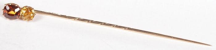 RUSSIAN GOLD & JEWELED STICK PIN