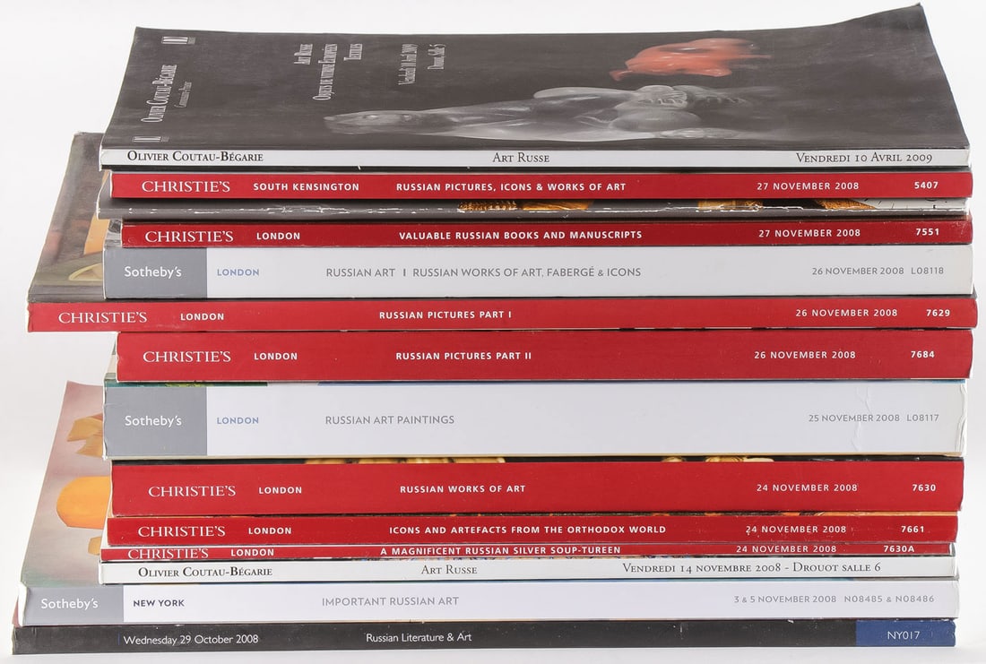 GROUP OF RUSSIAN AUCTION CATALOGUES, 2008-2009 (1 of 1)