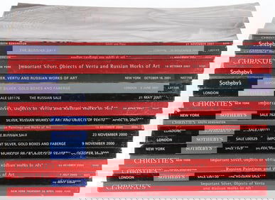 GROUP OF RUSSIAN AUCTION CATALOGUES, 2000-2001