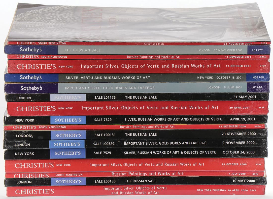 GROUP OF RUSSIAN AUCTION CATALOGUES, 2000-2001 (1 of 1)