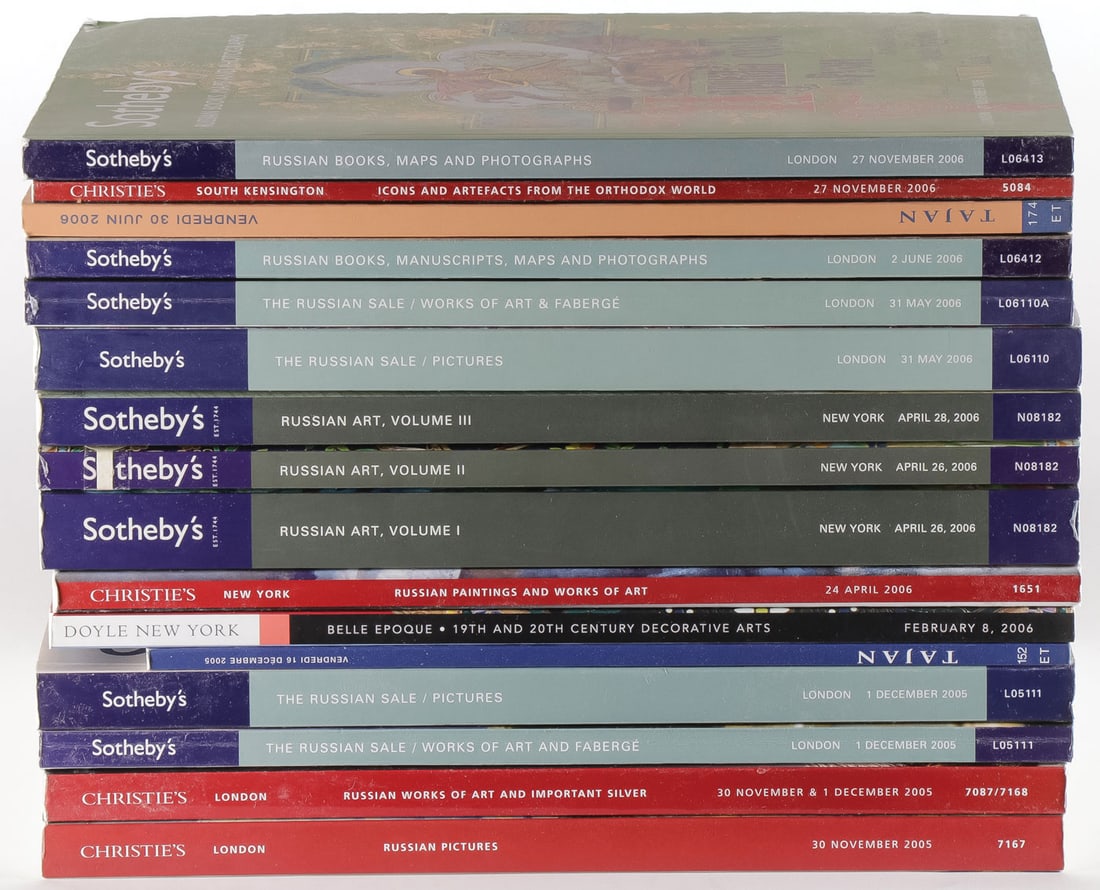 GROUP OF RUSSIAN AUCTION CATALOGUES, 2005-2006 (1 of 1)