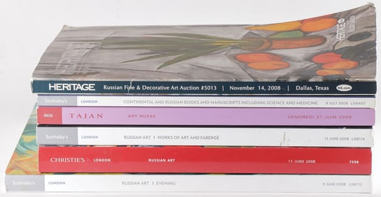 GROUP OF RUSSIAN AUCTION CATALOGUES, 2008