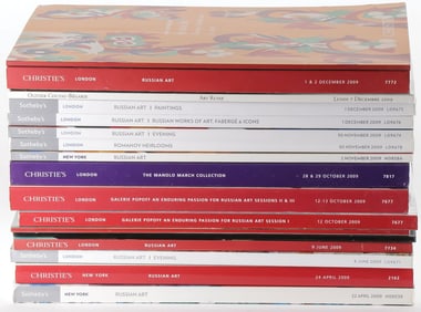 GROUP OF RUSSIAN AUCTION CATALOGUES, 2009