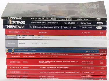 GROUP OF RUSSIAN AUCTION CATALOGUES, 2007-2008