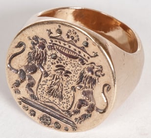 HEAVY GOLD MEN'S SIGNET RING
