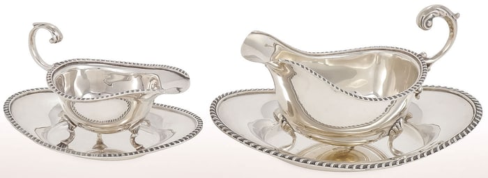 BIRKS STERLING SILVER SAUCE BOAT SET