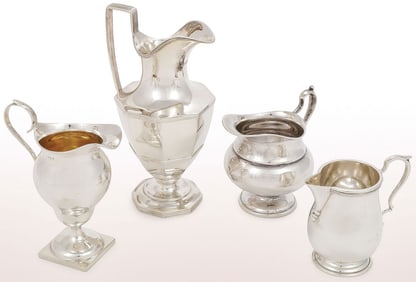 ENGLISH & AMERICAN STERLING SILVER CREAMERS