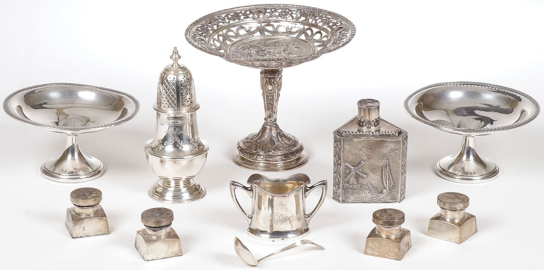 MIXED VINTAGE SILVER GROUP, C. 1890-1940 (1 of 1)