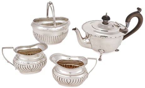 GROUP ENGLISH STERLING SILVER TABLEWARE