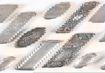 VINTAGE SILVER MATCH SAFES AND BOXES