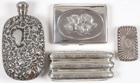 MIXED SILVER GENTLEMAN'S GROUP, 19TH C