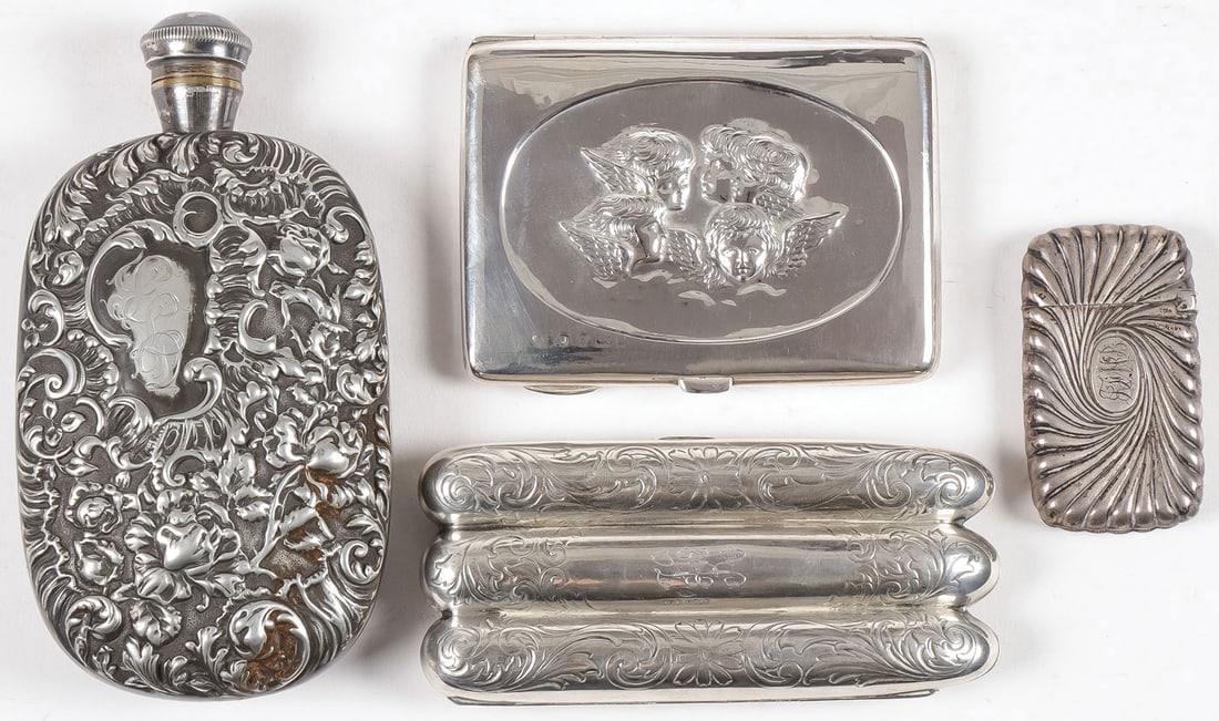 MIXED SILVER GENTLEMAN'S GROUP, 19TH C (1 of 1)