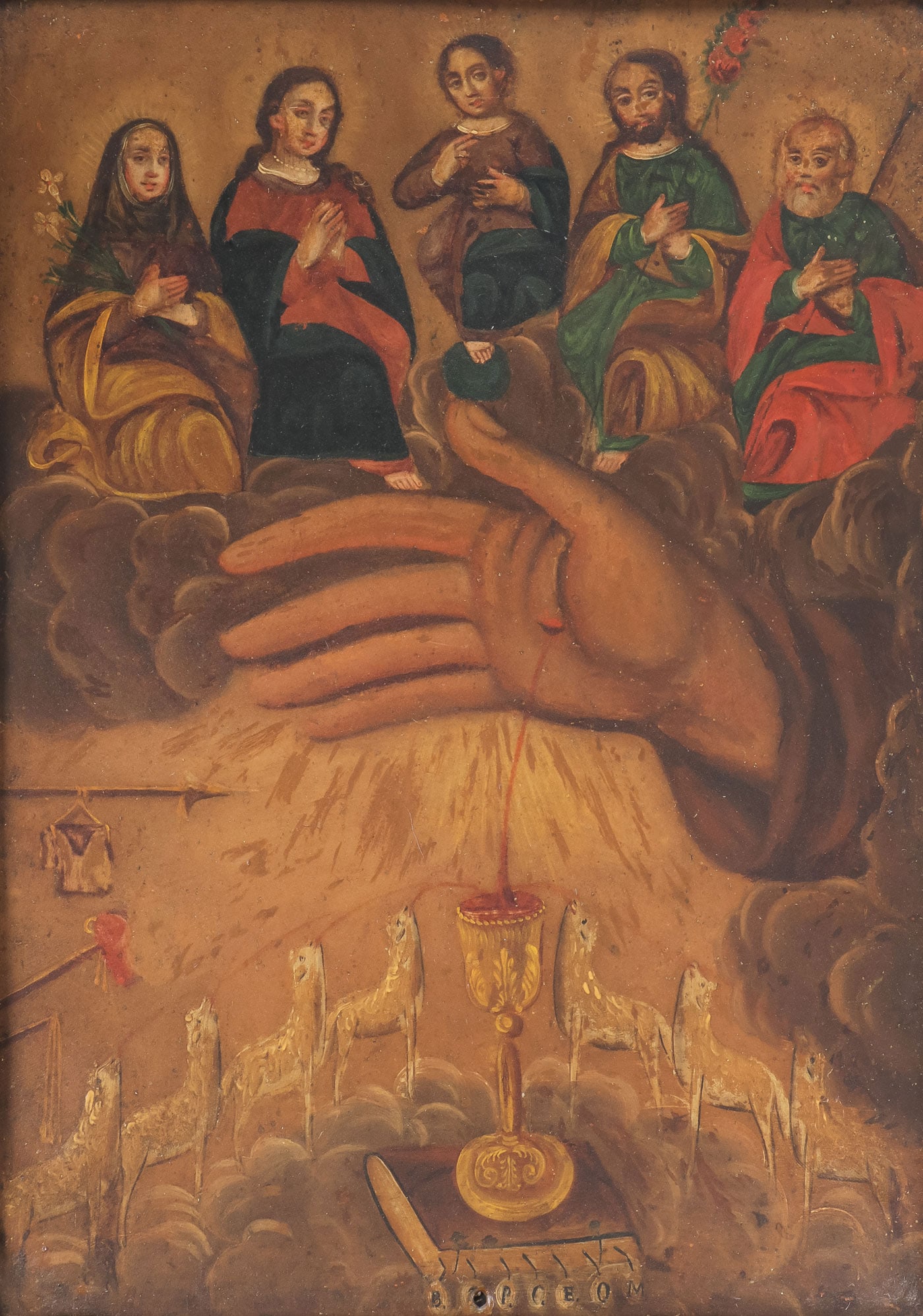 A SCARCE MEXICAN RETABLO, 19TH C (1 of 2)