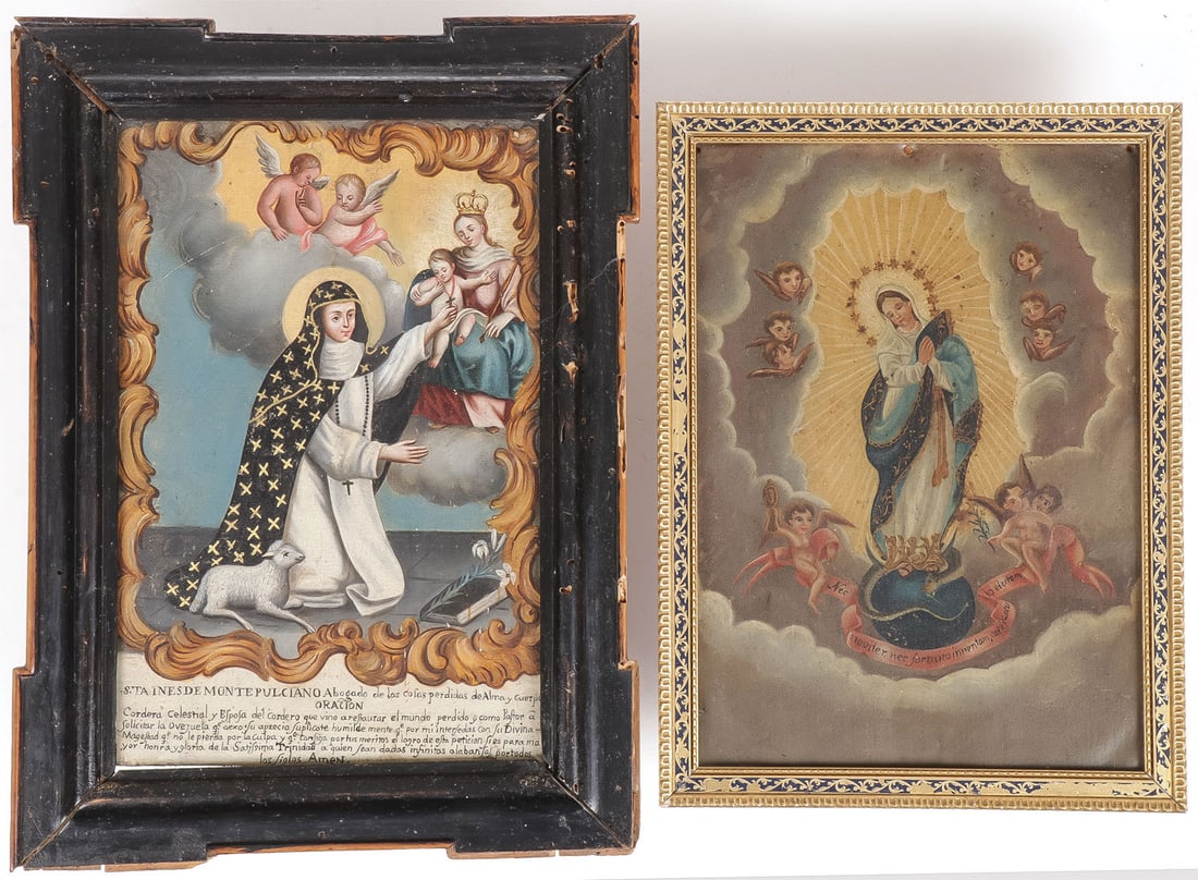 PR OF MEXICAN COLONIAL DEVOTIONAL PAINTINGS, 19TH (1 of 4)