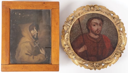 PR SPANISH COLONIAL DEVOTIONAL PAINTINGS, 18TH C