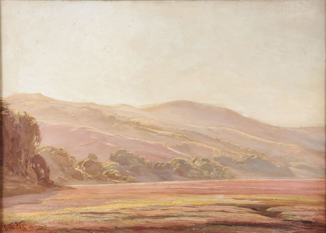 GREAT SIGNED CALIFORNIA LANDSCAPE C. 1920 (1 of 4)