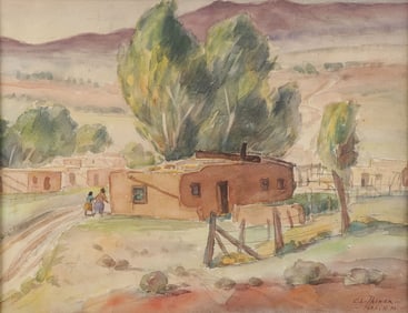 SIGNED TAOS WATERCOLOR