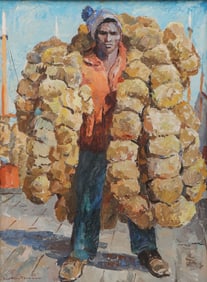 GREAT SIGNED ORIGINAL NEUMANN PAINTING, C. 1960