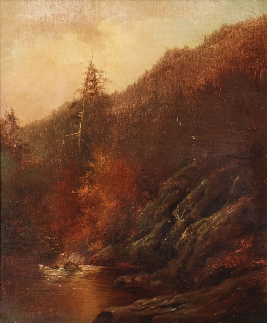 GREAT SIGNED HUDSON RIVER PAINTING (1 of 4)