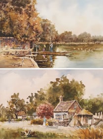 PAIR OF SIGNED BRITISH WATERCOLORS