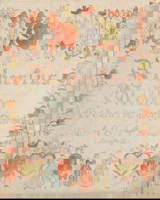 GOOD PENNSYLVANIA FRAKTUR, 1814