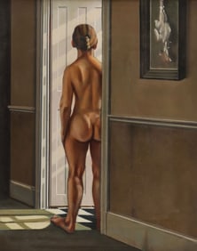 SIGNED AND DATED NUDE OIL PAINTING