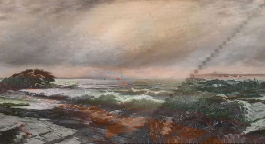 SIGNED 19TH C. AMERICAN SEASCAPE