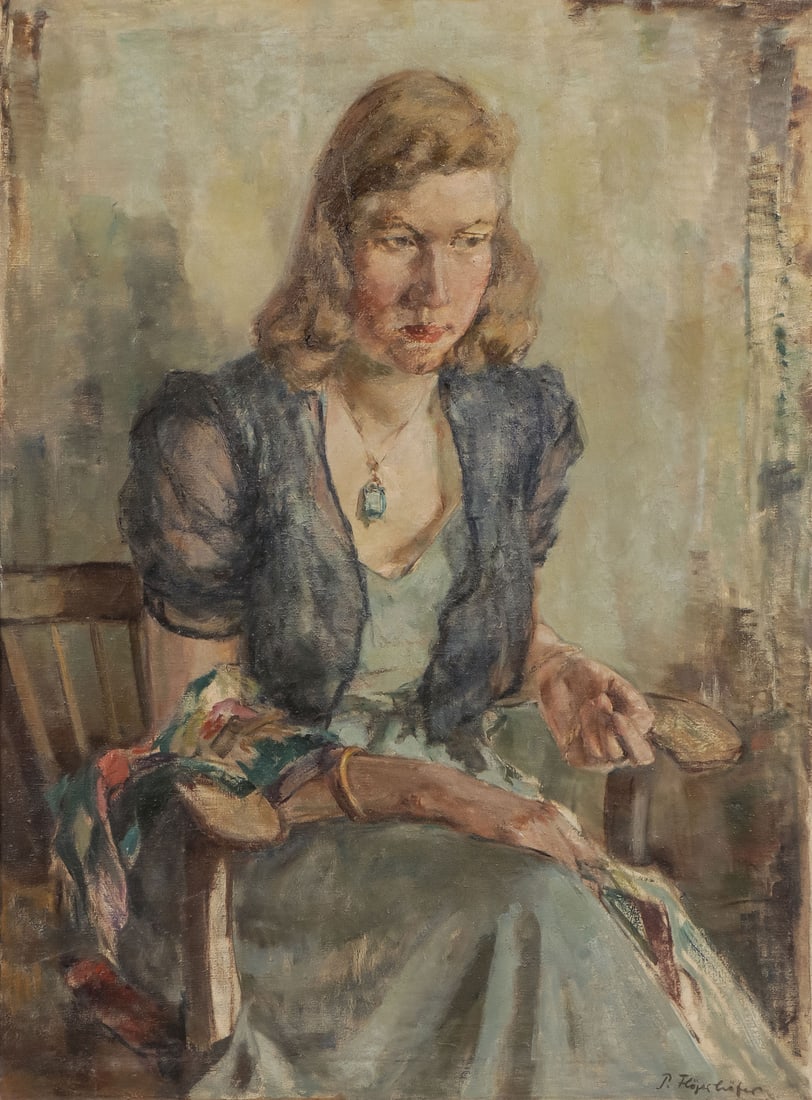 ATTRACTIVE SIGNED PORTRAIT, C. 1925 (1 of 4)