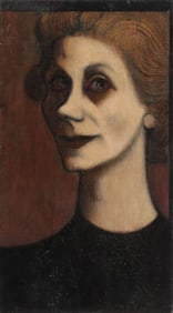 SURREALIST SIGNED & DATED PORTRAIT, 1957