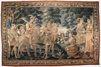 IMPRESSIVE FLEMISH HISTORICAL TAPESTRY, 17TH C