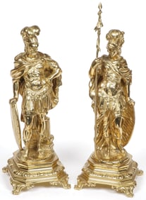 PR GILT BRONZE FIGURES OF MARS & MINERVA