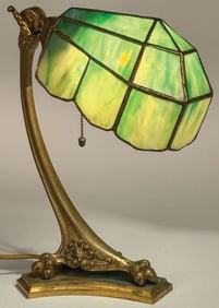 DUFFNER & KIMBERLY GILT BRONZE DESK LAMP, C. 1905