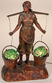 CZECH FIGURAL TABLE LAMP