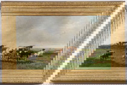 BEAUTIFUL LARGE SIGNED DUTCH PAINTING, 19TH C