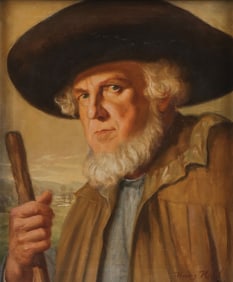 INTERESTING DRAMATIC SIGNED PORTRAIT