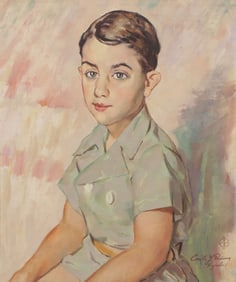 SIGNED PORTRAIT OF A YOUNG BOY, C. 1950