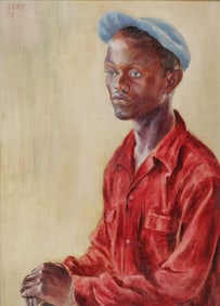 SIGNED AND DATED AFRICAN PAINTING