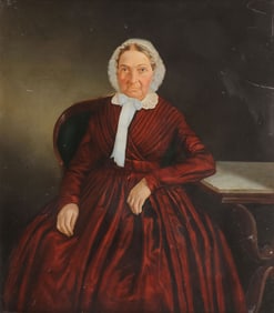 OIL ON METAL PAINTING, C. 1840