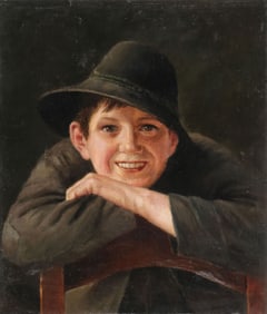 CHARMING 19TH CENTURY CHILD PAINTING