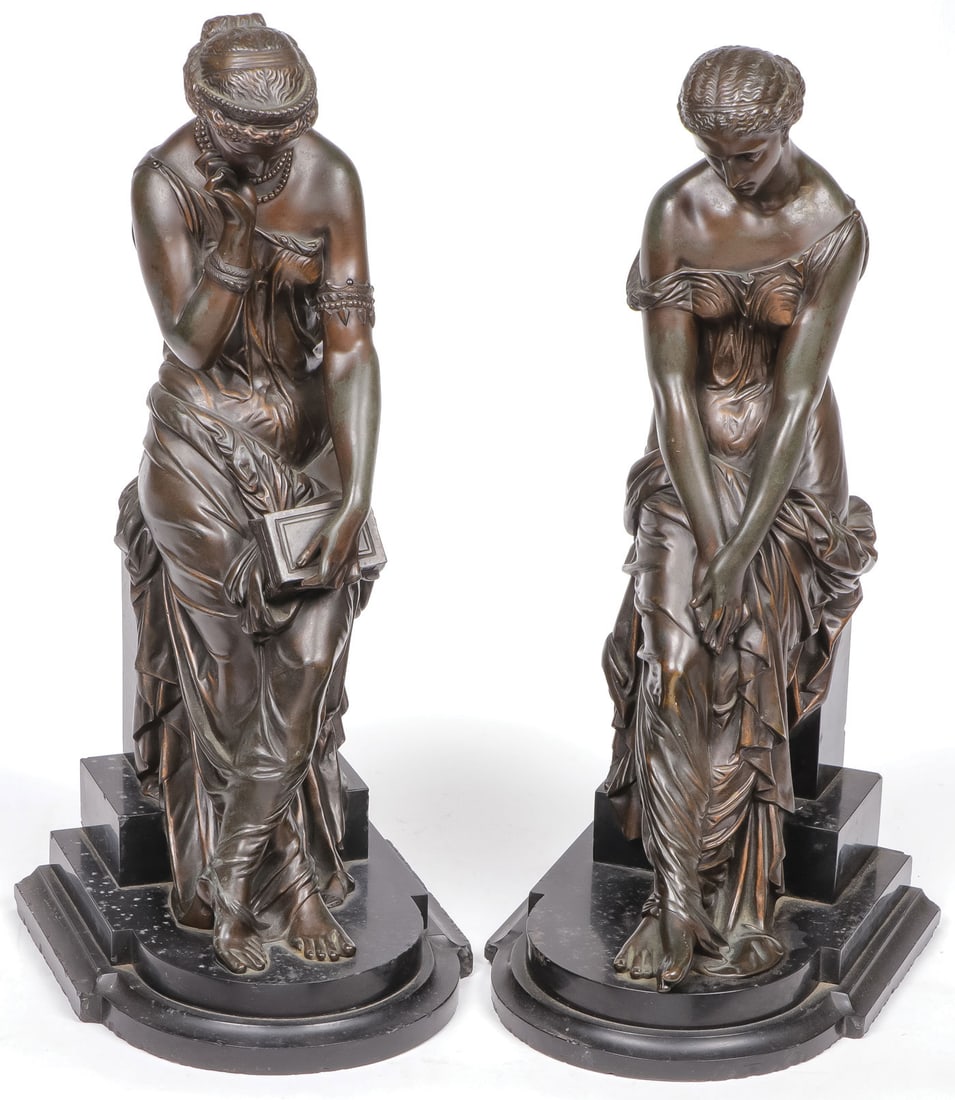 PR OF NEOCLASSICAL BOOKENDS, 19TH C (1 of 3)