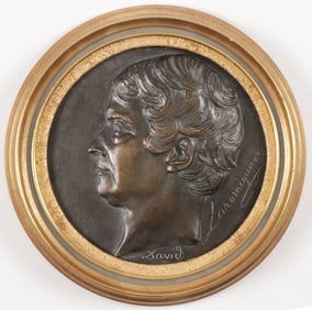 SIGNED FRENCH BRONZE PLAQUE 19TH C