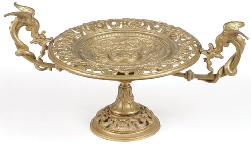 FRENCH BRONZE COMPOTE, 19TH CENTURY