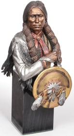 COLD PAINTED INDIAN BRONZE BY PARDELL