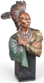 COLD PAINTED INDIAN BRONZE BY PARDELL