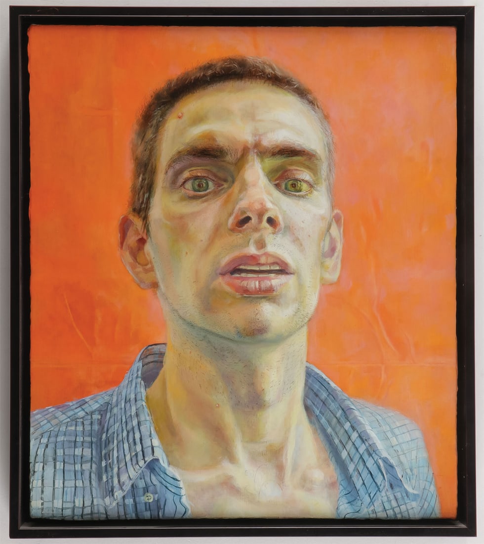 INTENSE MODERNIST SELF PORTRAIT SIGNED & DATED (1 of 2)