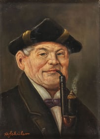 SIGNED OIL ON WOOD PANEL