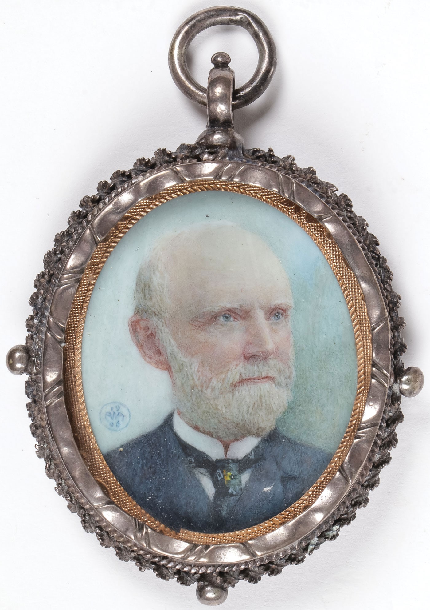 SIGNED MINIATURE PORTRAIT & PENDANT FRAME (1 of 4)