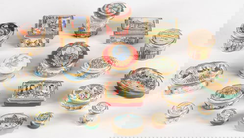 ENGLISH HALCYON DAYS ENAMELED BOXES